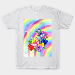 Butterflies and Flowers T-Shirt